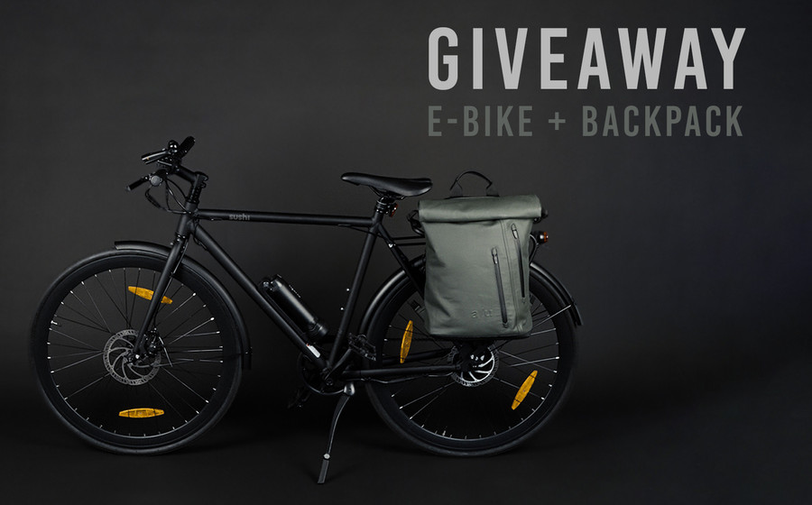 Win a Sushi e-bike and a bike backpack